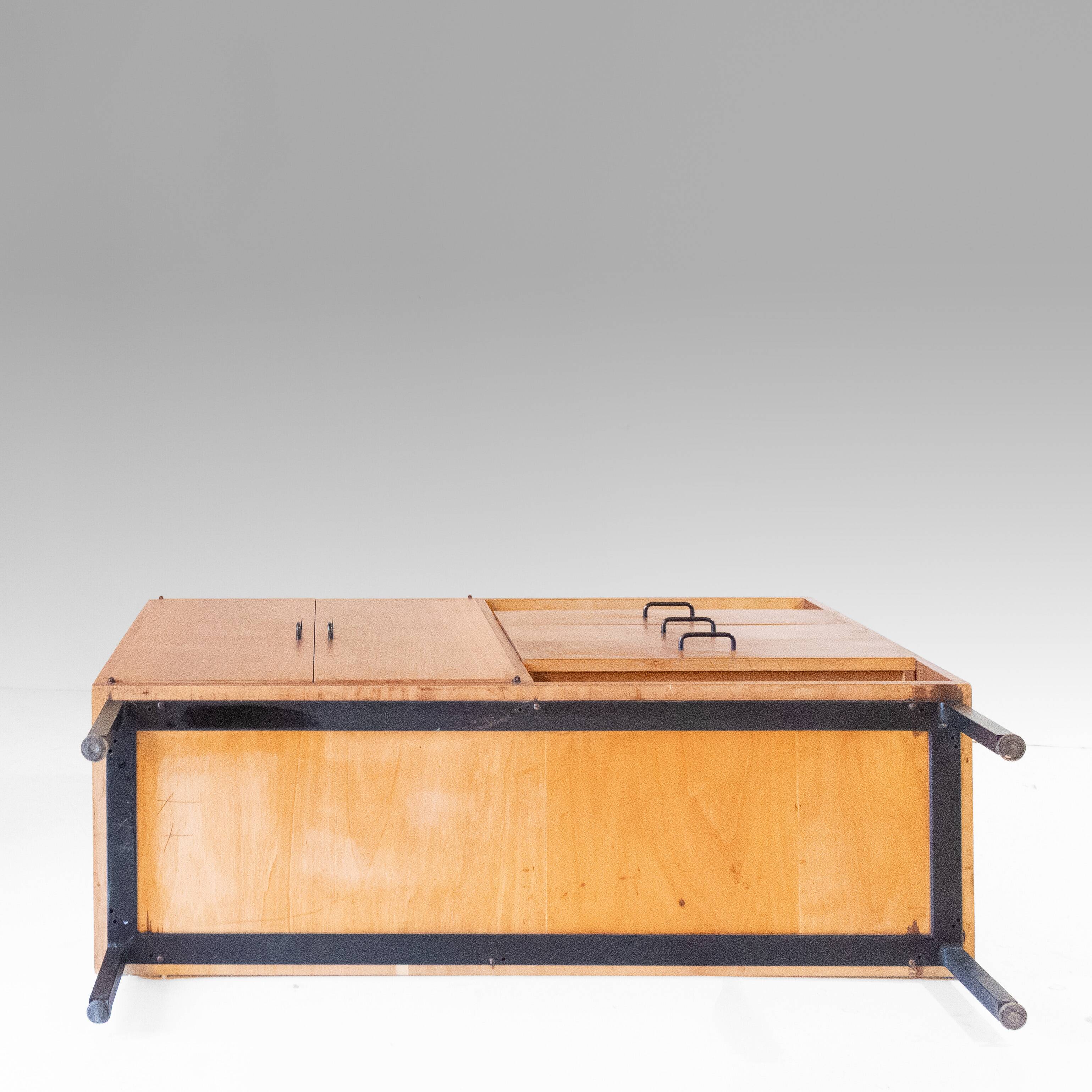 Mid Century Modern Rosewood Sideboard with Drawers, Italy 1970s