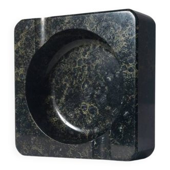 Vintage handmade ashtray in black marble