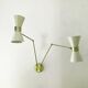 Italian articulated wall light diabolo design 50s