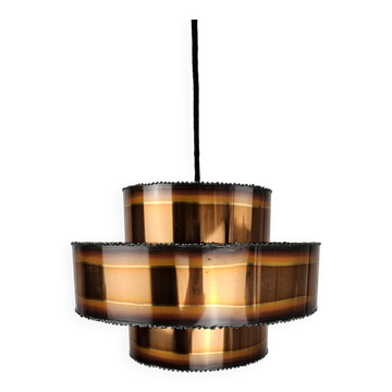 Lampe à suspension Sven Aage Holm Sørensen cuivre années 1960 Danemark