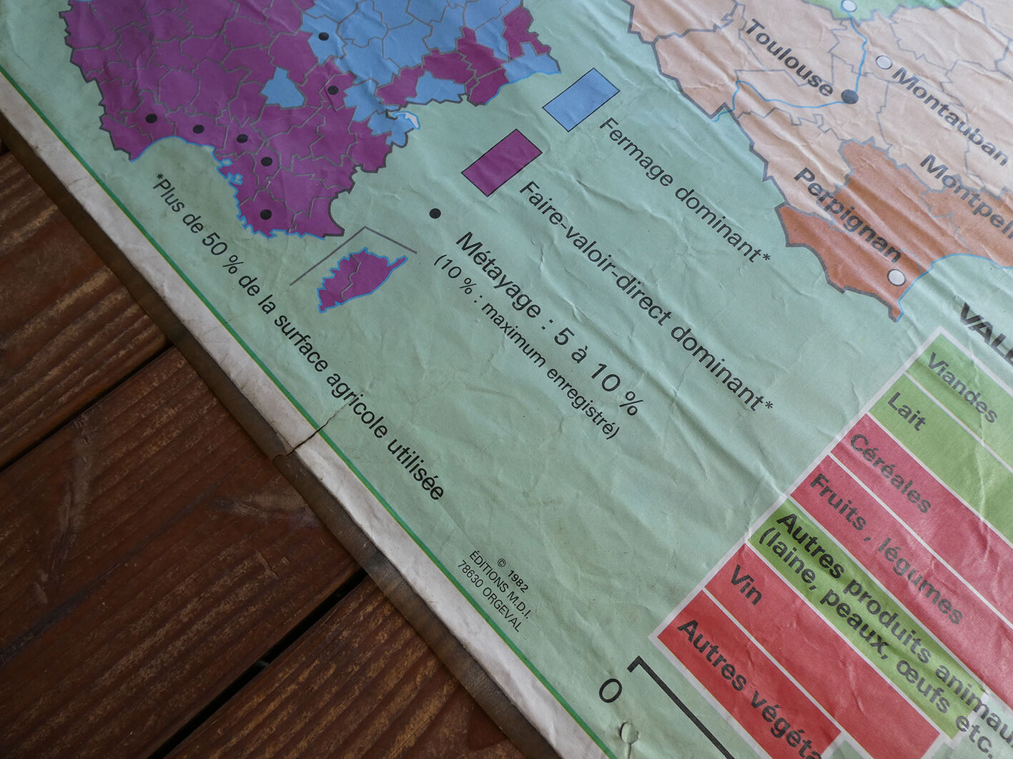 School map  "La France Agricole"