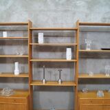 Scandinavian oak modular wall unit, 1960s