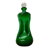 Vintage Kluk Kluk Bottle in Danish Green Glass from Holmegaard, 1970s
