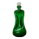 Vintage Kluk Kluk Bottle in Danish Green Glass from Holmegaard, 1970s