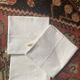 3 white tea towels in damask cotton thread with BN monogram.