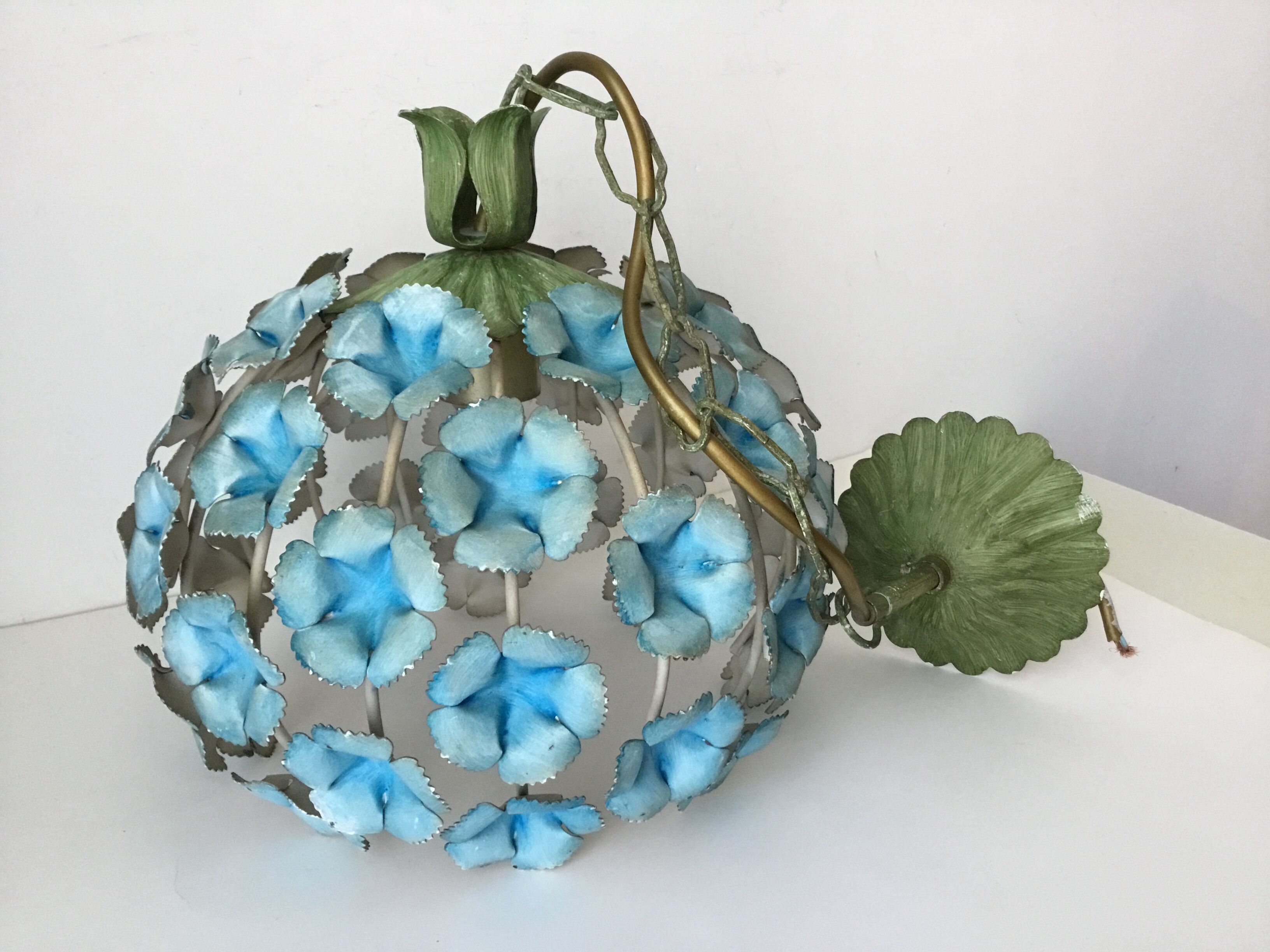 Vintage metal ball chandelier