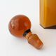 Vintage Mustard Opaline Glass Bottle from Marinha Grande, 1960's