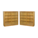 Paire de bibliothèques de bureau en chêne avec portes vitrées
