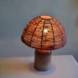 Vintage ceramic and wool lamp