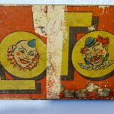 Old wooden décor clowns Lotto game
