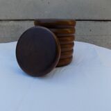 turned wooden box
