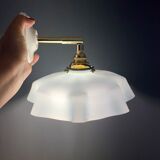 Vintage lampshade in sky blue opaline