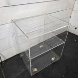 1970s Plexiglas Bedside Table