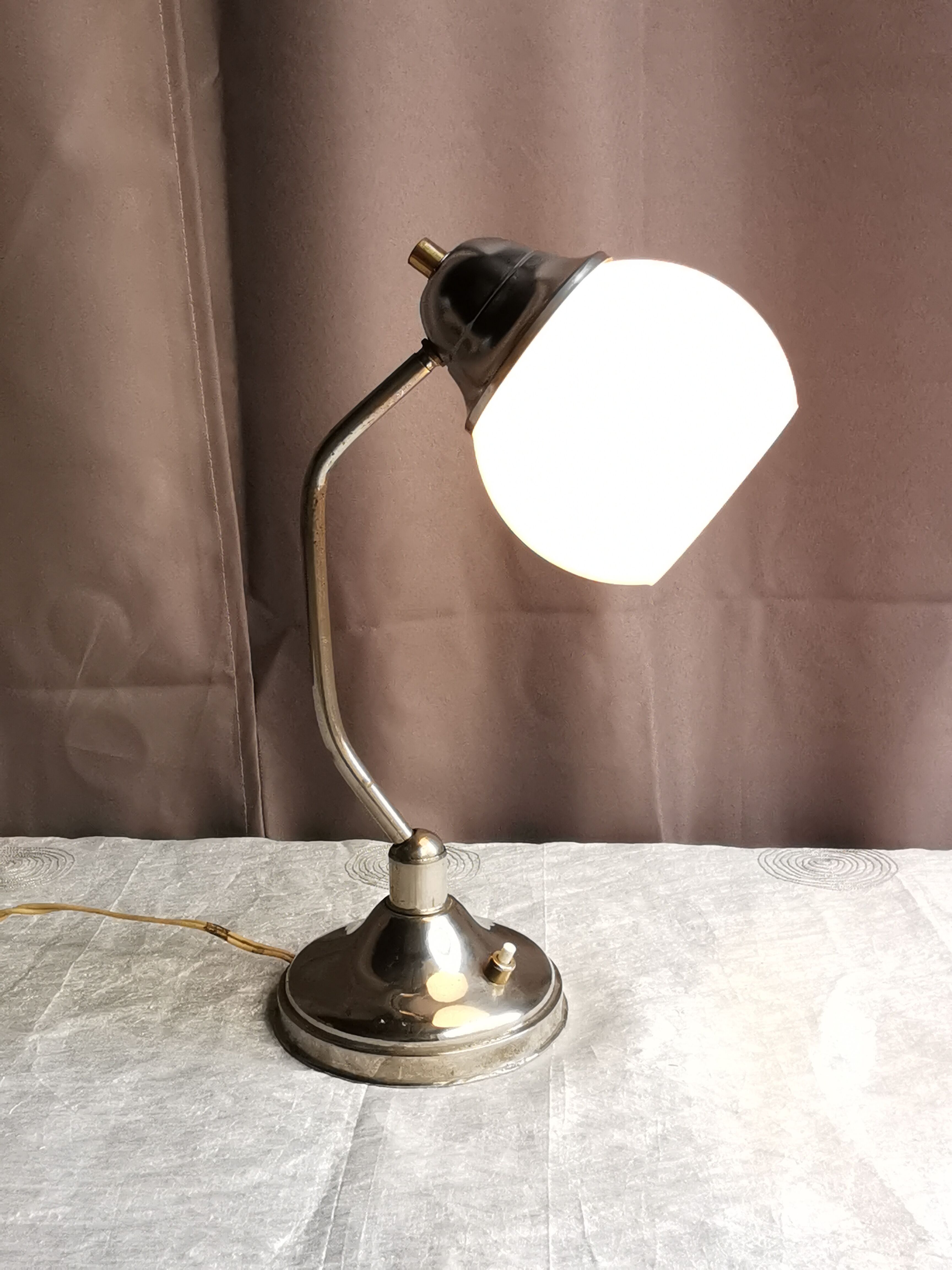 Lampe articulée en metal chromé