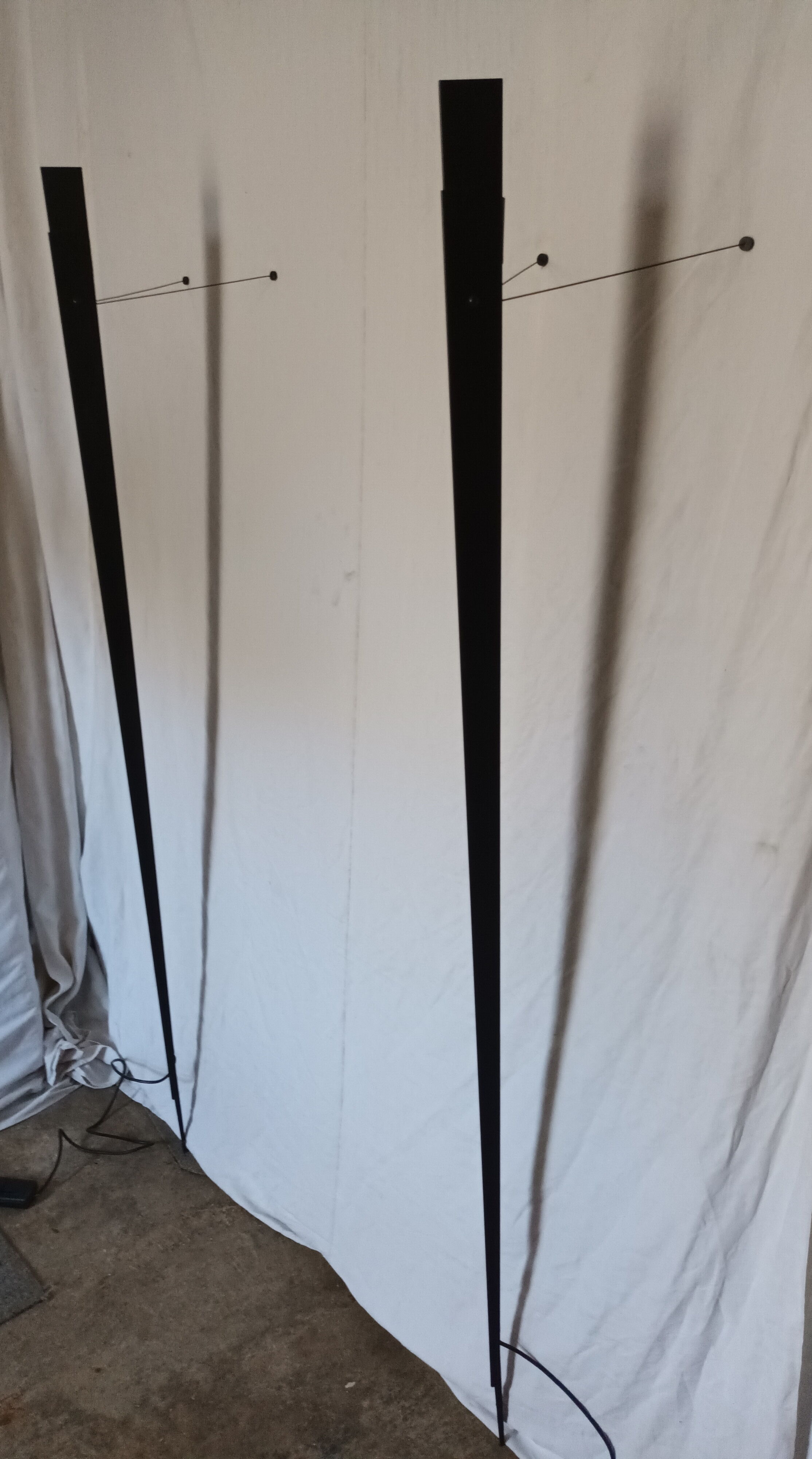 Pair of torchiere wall lamps by Gilles Derain for Lumen Center Italia