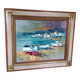 Huile signée Josep Teixido "Plage de Cadaqués"