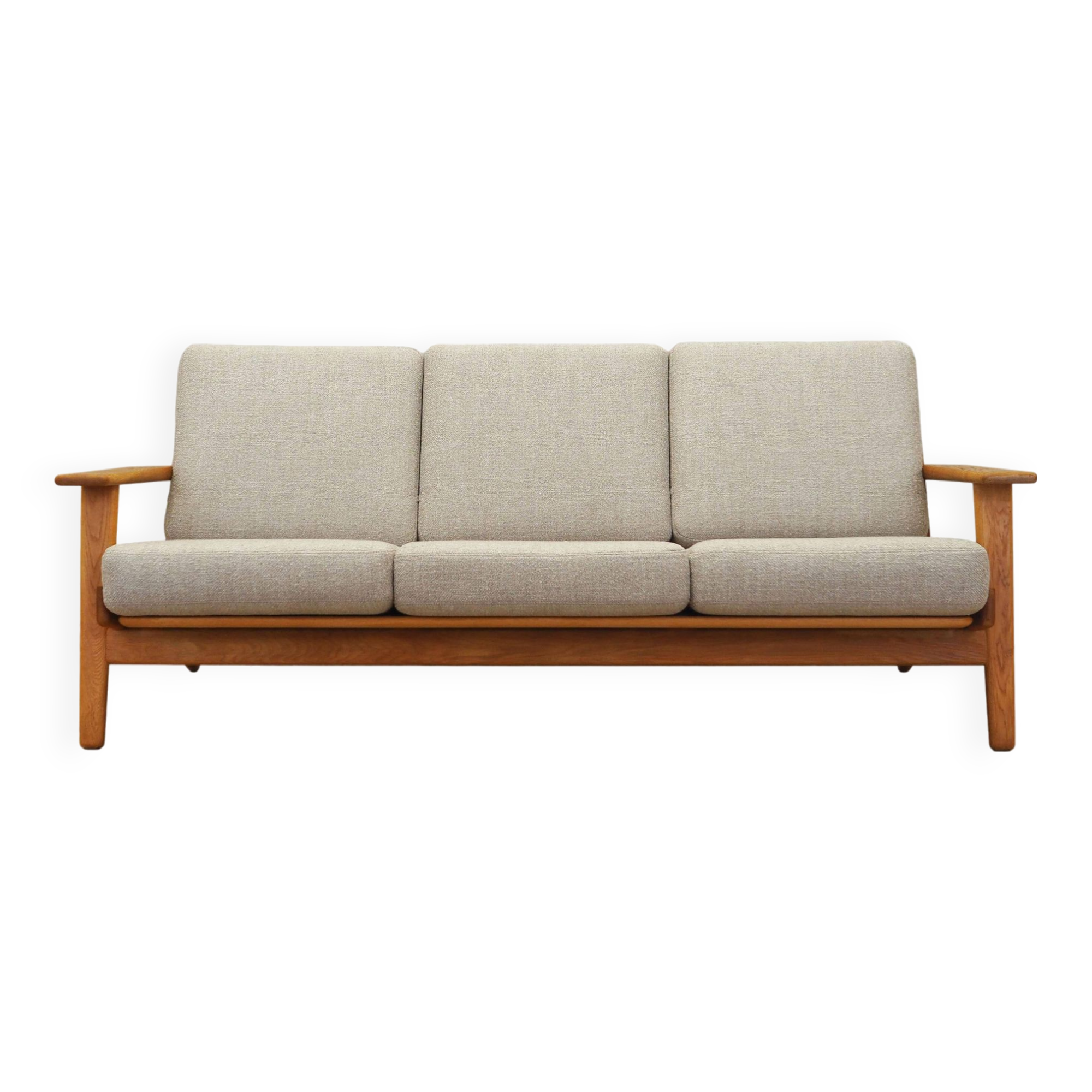 Canapé en chêne, design danois, années 1960, designer : Hans J. Wegner, fabricant : Getama