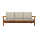 Canapé en chêne, design danois, années 1960, designer : Hans J. Wegner, fabricant : Getama