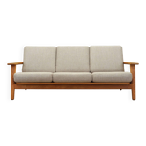 Canapé en chêne, design danois, années 1960, designer : Hans J. Wegner, fabricant : Getama