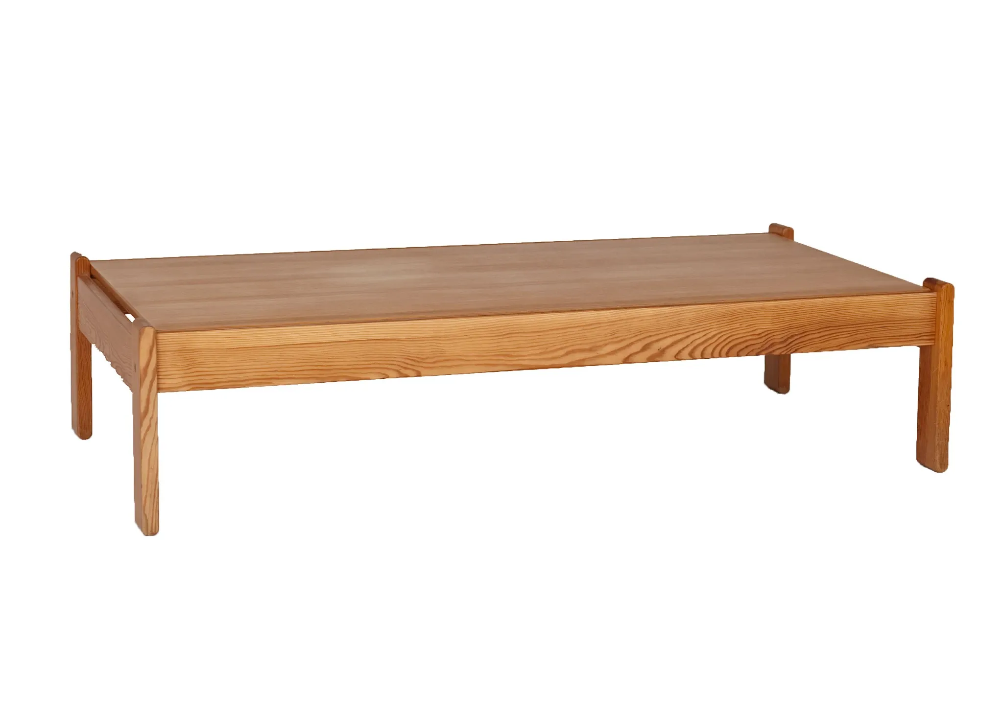 Table basse vintage en pin plateau amovible