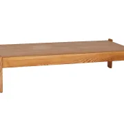 Table basse vintage en pin plateau amovible
