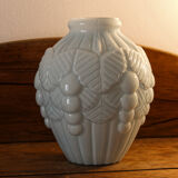 Art Deco vase in blue opaline