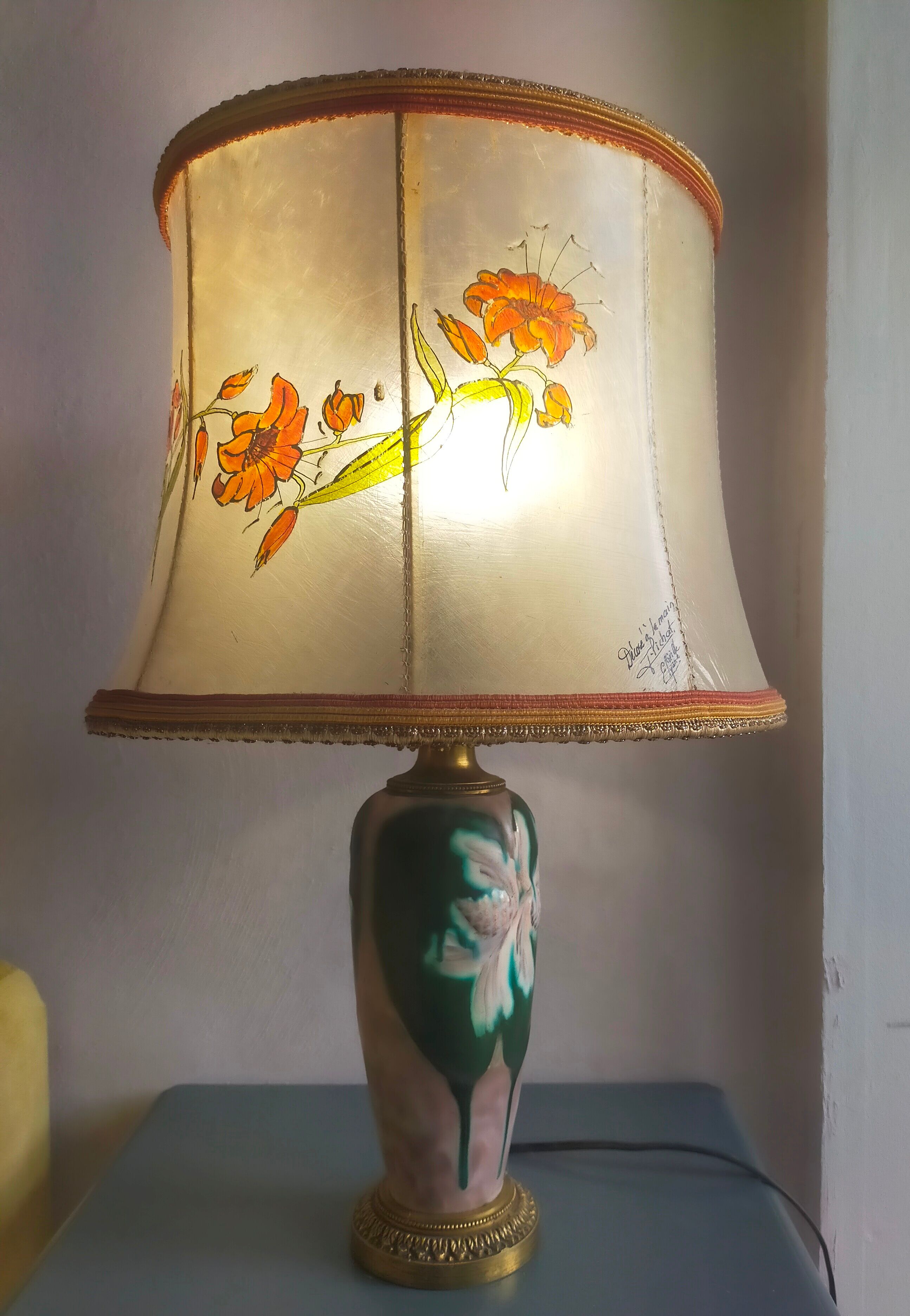 Ceramic lamp signed