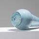 Turquoise ceramic conical vase, accolay, 1950s