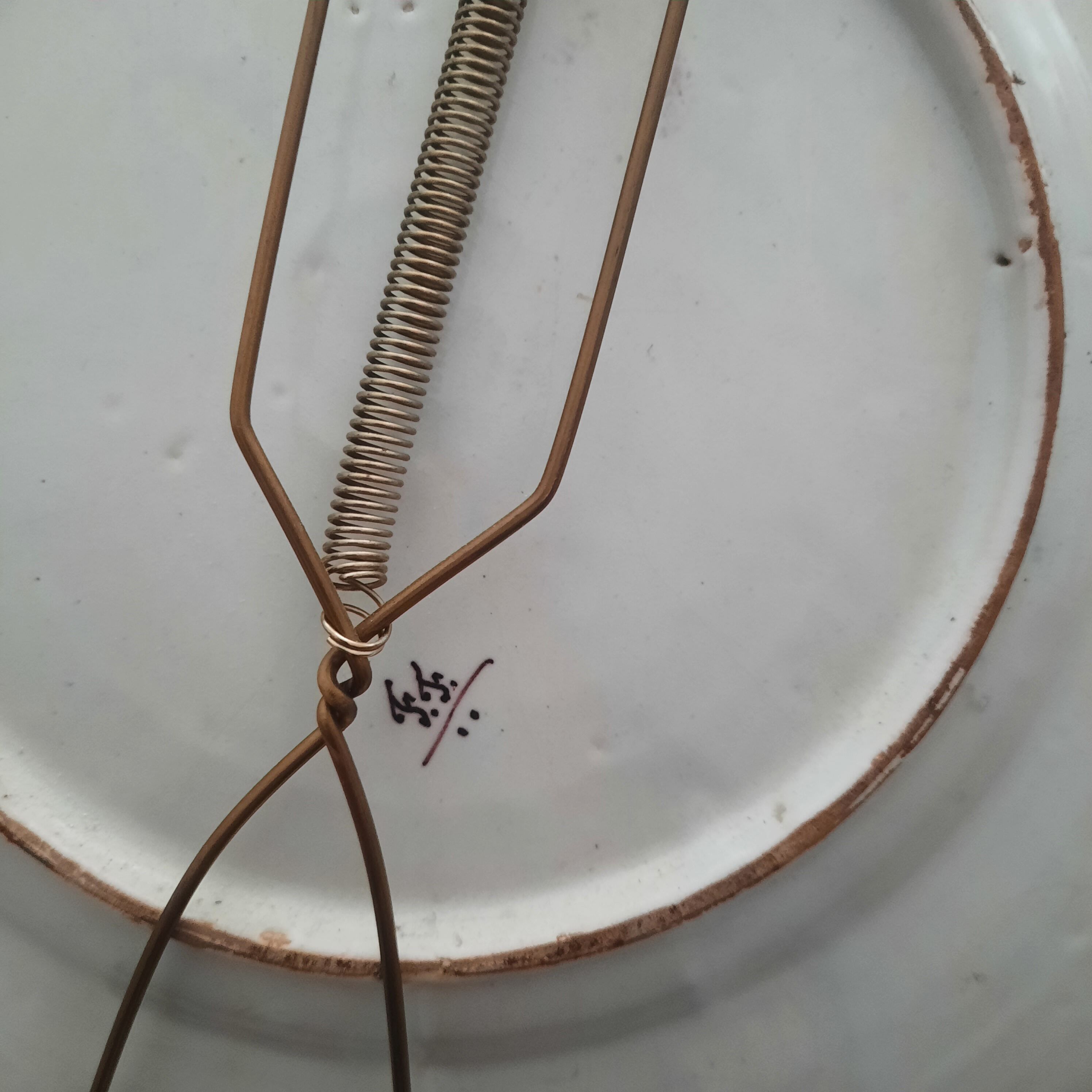 Decorative plate signed ff with coat of arms city of tours