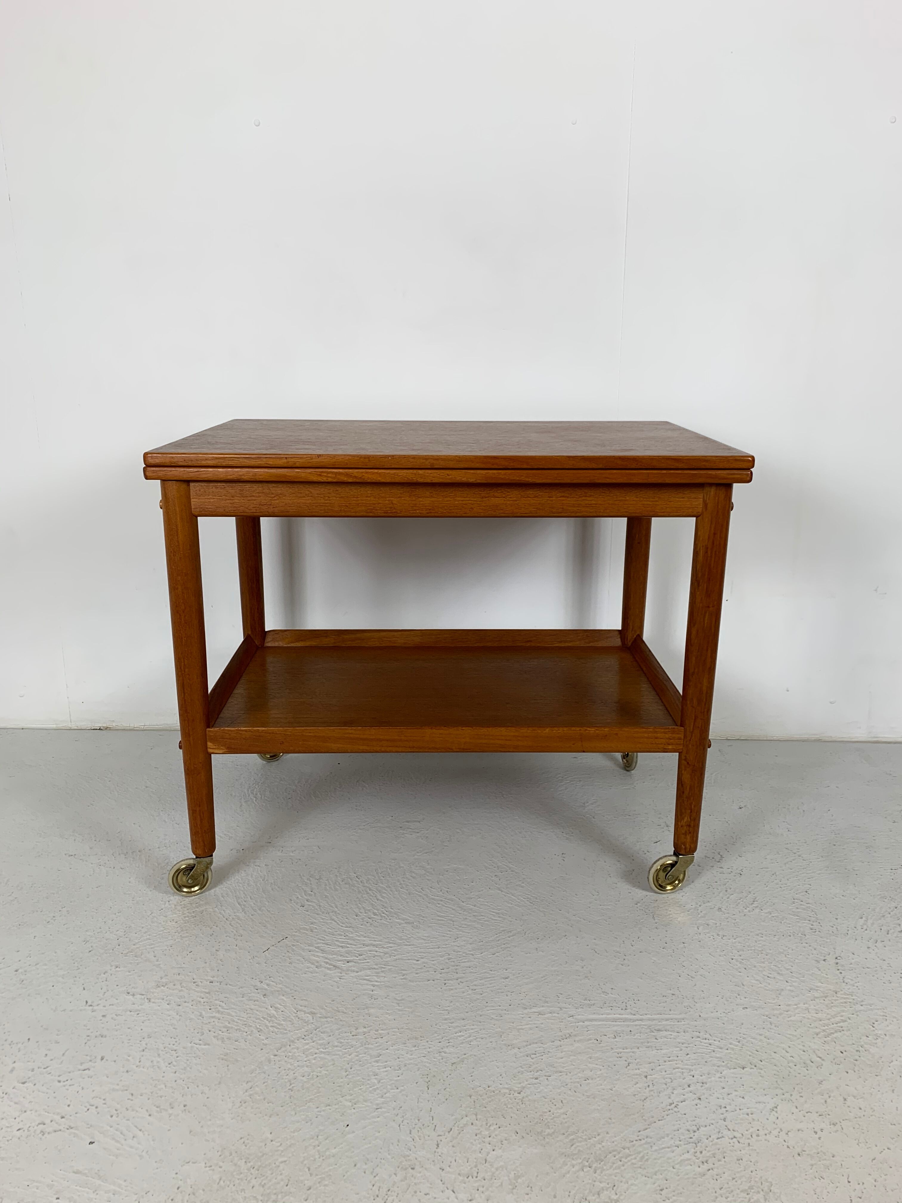 Danish midcentury teak bar trolley by Grete Jalk