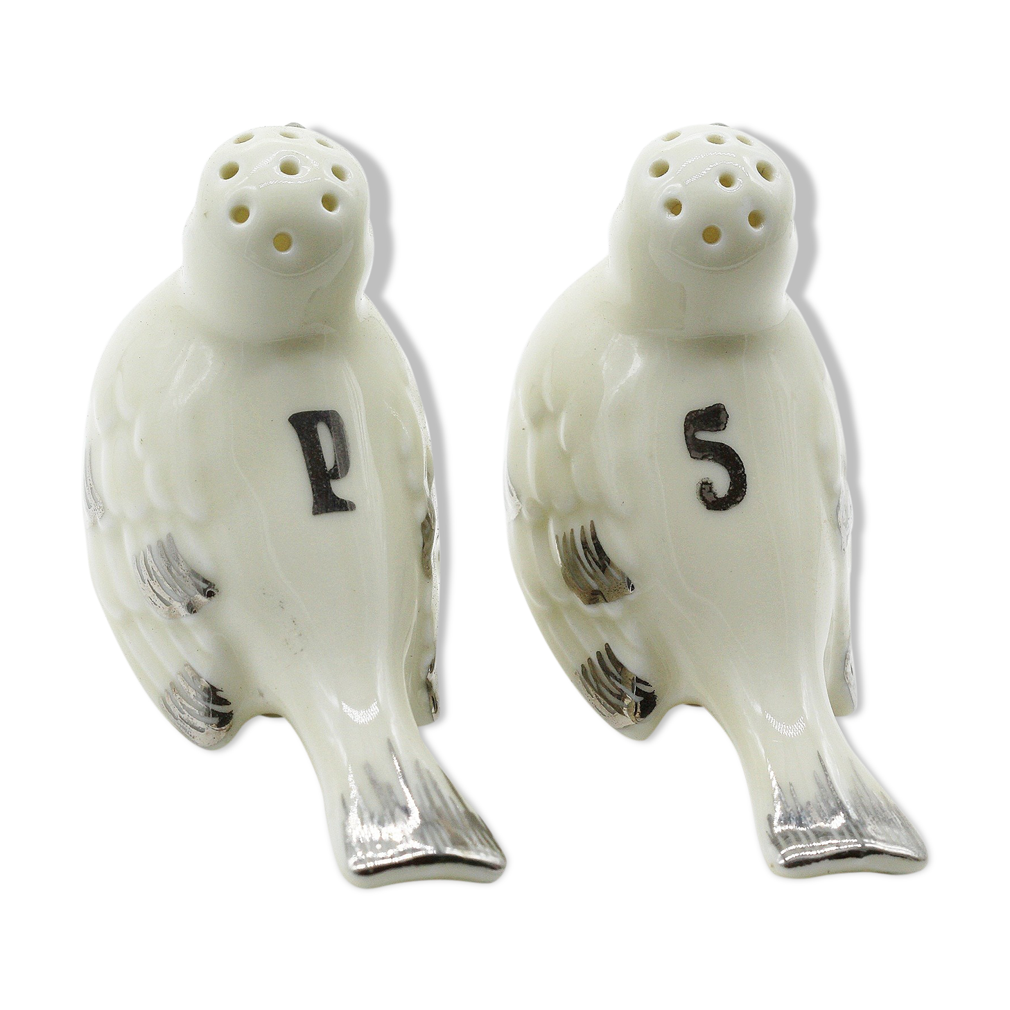 Vintage bird salt shakers