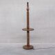 Art deco french turned oak floor lamp