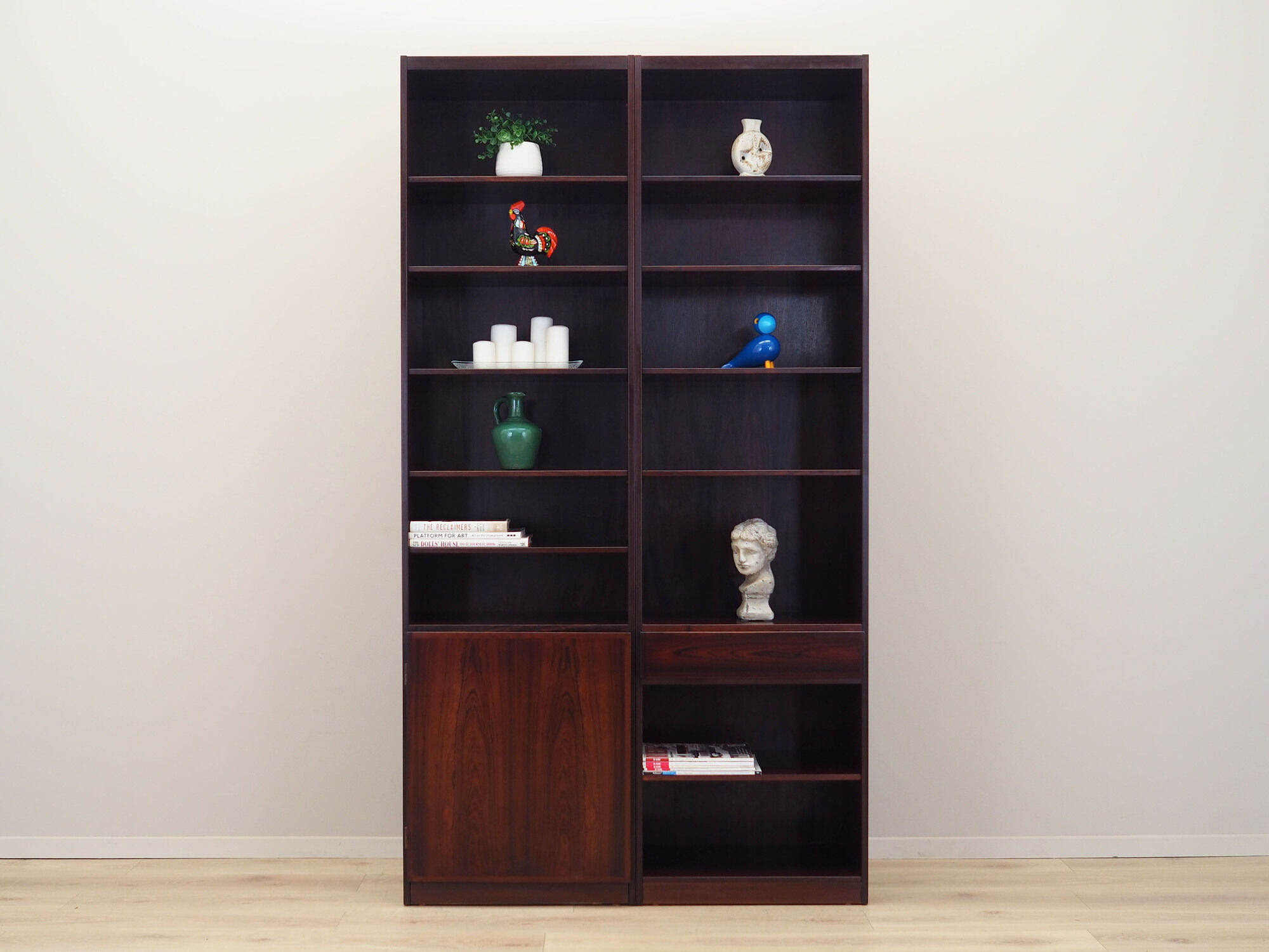 Set of rosewood bookcases, Danish design, 1970s, manufacturer: Omann Jun