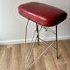 Vintage folding stool Libellule – Normafix – burgundy faux leather – years