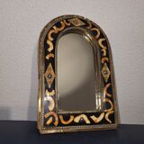 Oriental metal and bone mirror