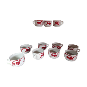 11 tasses a café chats - rouges