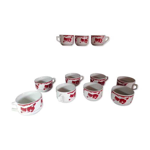 11 tasses a café chats rouges