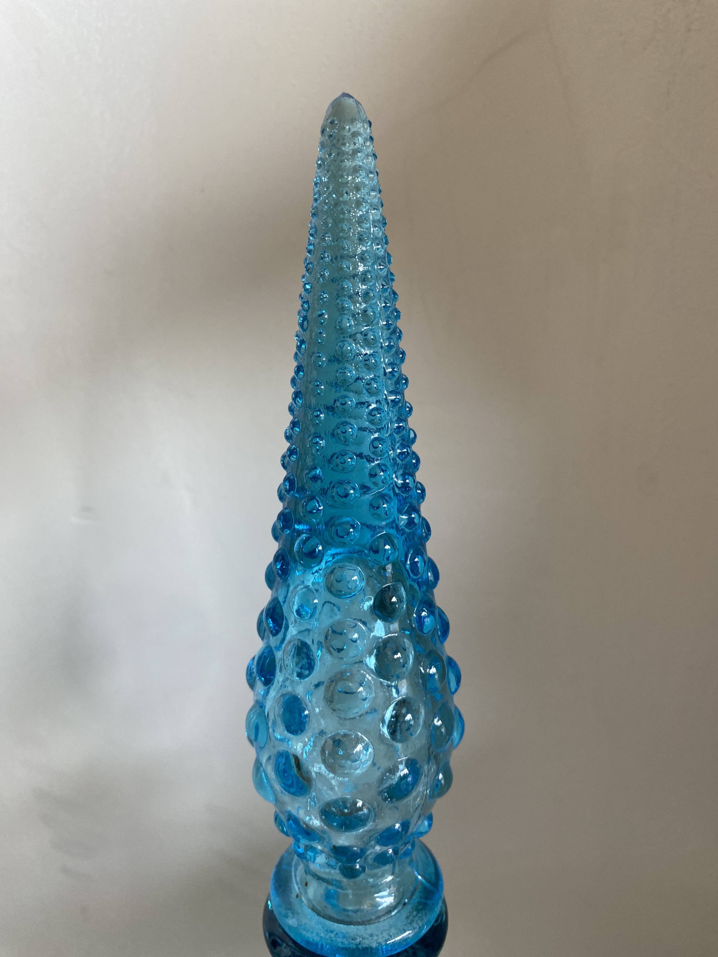 Carafe italienne vintage en verre d'Empoli