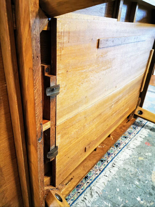 Vintage  table with compass feet 1960s