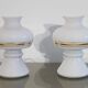 Paire de lampes scandinave en verre 1970
