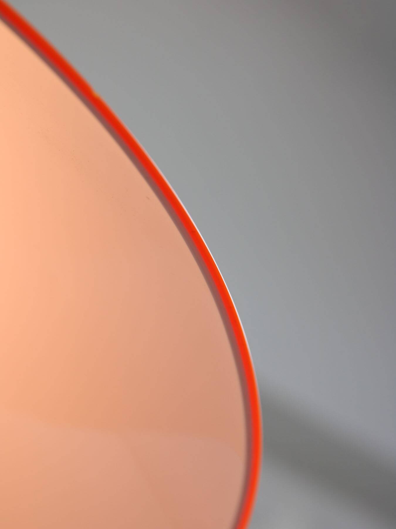 Mid-Century Modern Italian Orange Plexiglass and Brass Pendant Lamp, 1960s