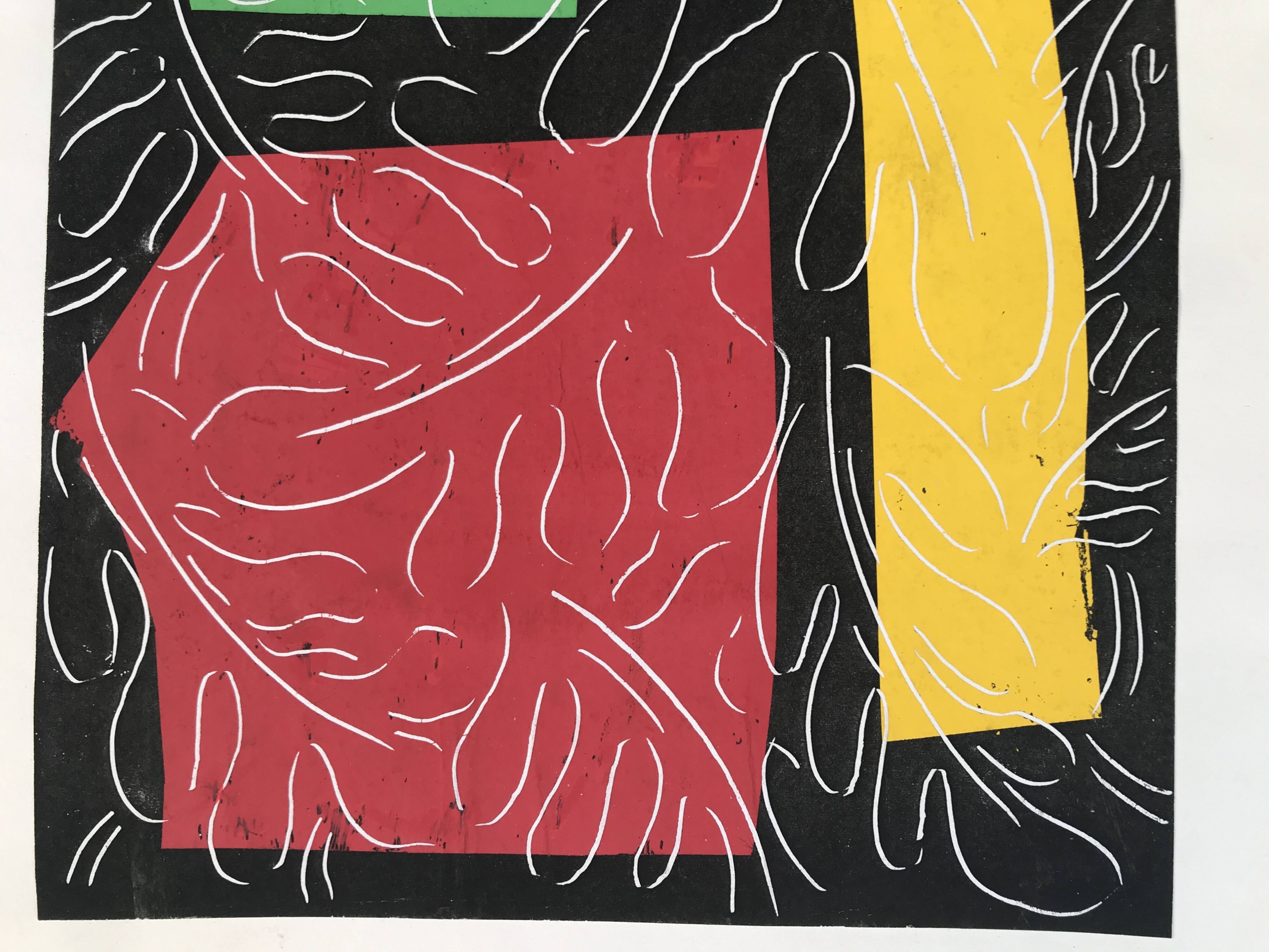 Elie Dayan, Untitled (Vegetal Pattern 1). Mixed media on paper.