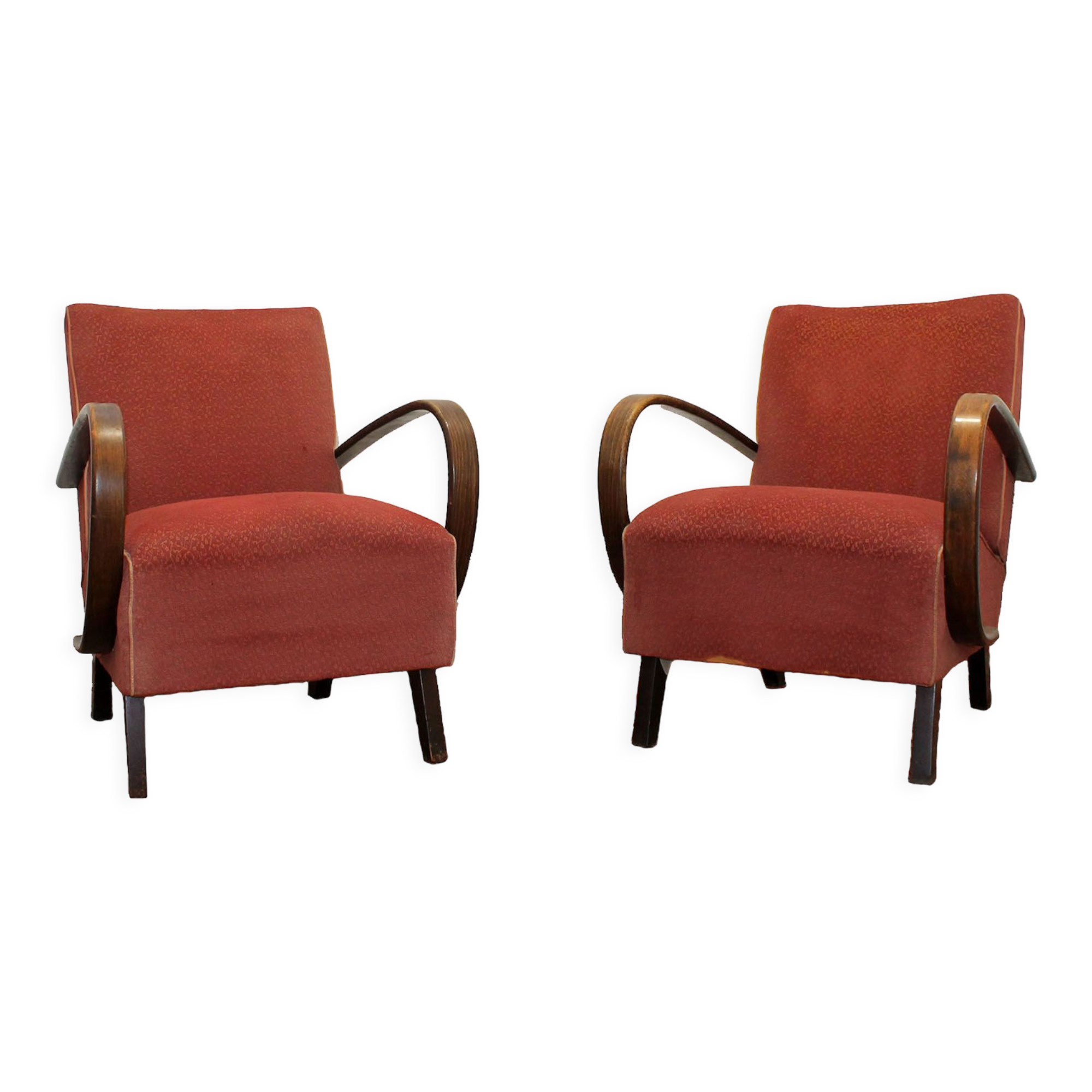 Pair of bentwood armchairs by jindřich halabala for up závody, 1950´s