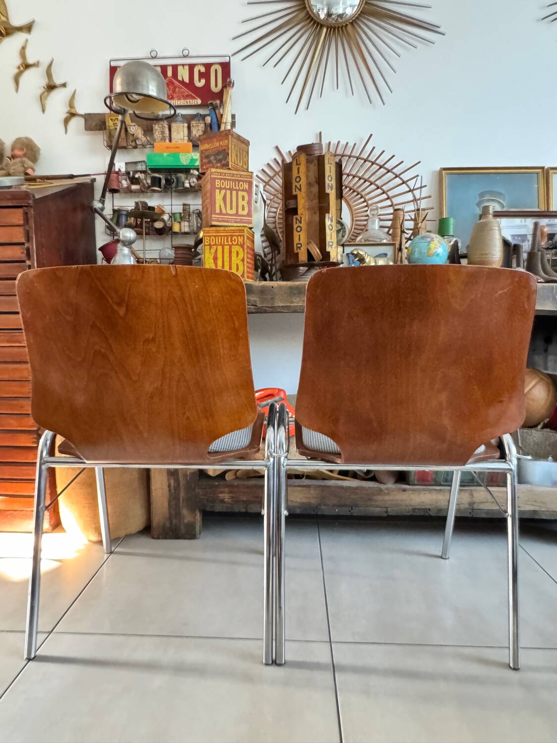 Lot de 4 chaises Pagholz vintage