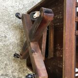 Revolving english library in mahogany, wheeled footing