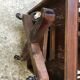 Revolving english library in mahogany, wheeled footing