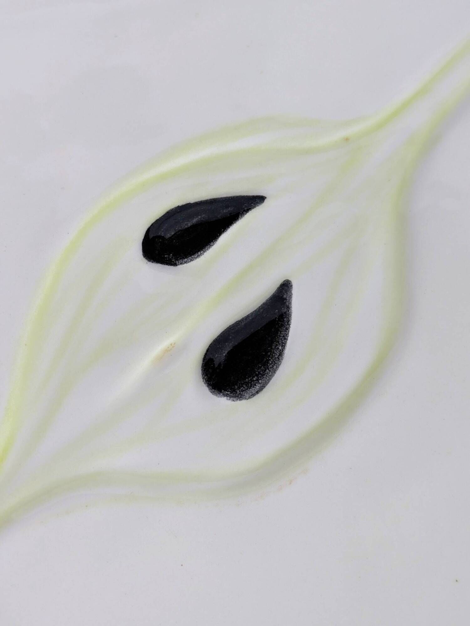 Grande assiette poire vintage | Ernestine Cannon, Italie, années 60