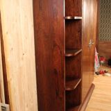 Asymmetrical art deco rosewood veneer cabinet