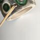 Ceramic lamp 1960 rope lampshade