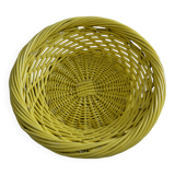 yellow trash can